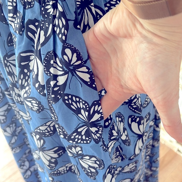 NWT Kate Spade Poplin Bow Butterfly Print Dress size 6 - Picture 10 of 15
